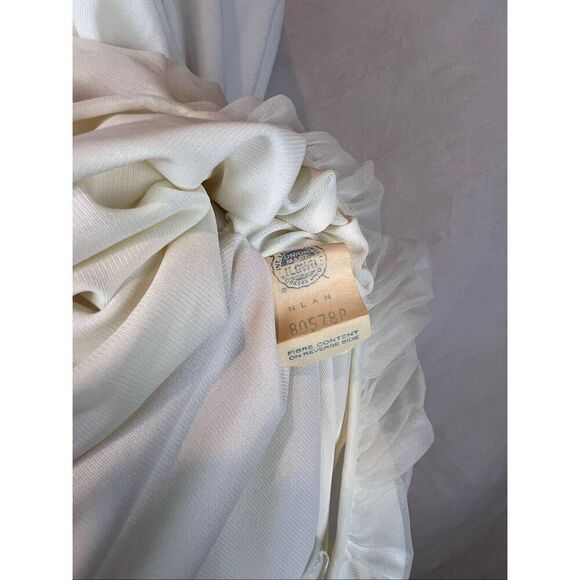 Vintage Plus Size Nylon Chiffon Nightgown 1960s Mod Lingerie - Picture 9 of 9